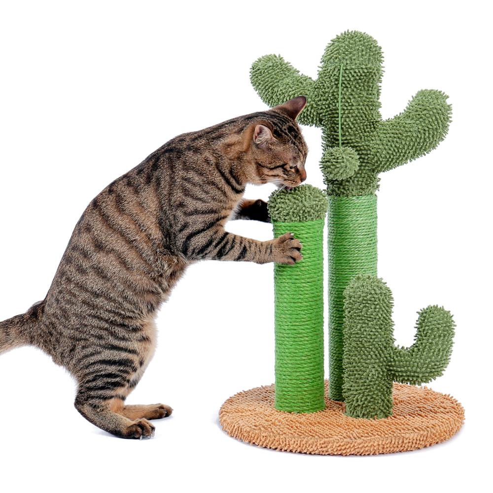 Cactus cat scratcher post featuring cat tree - A-M - by Famigift