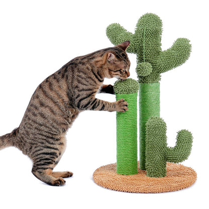 Cactus cat scratcher post featuring cat tree - A-M - by Famigift