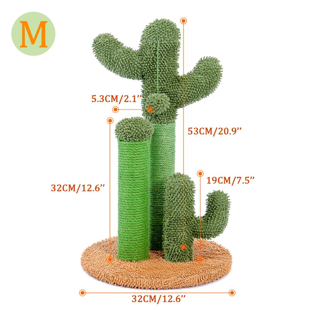 Cactus cat scratcher post featuring cat tree - by Famigift