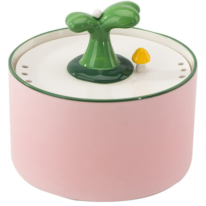 Cats Dogs Drinking Bowl Automatic Cat Water Fountain Dispenser - Little Pink - by Famigift