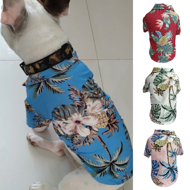 Fami Petcare Tropical Shirts - White - by Famigift