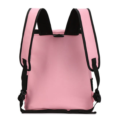 Big space solid color pet carrier backpack bag breathable - pink - by Famigift