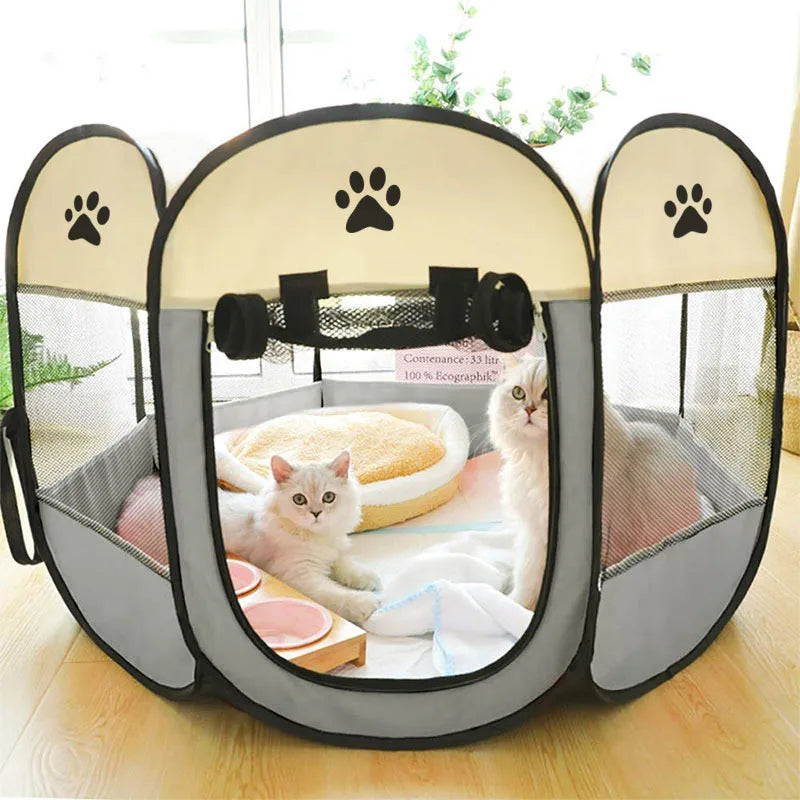 Fami Petcare Portable Pet Tent - Coffee - by Famigift
