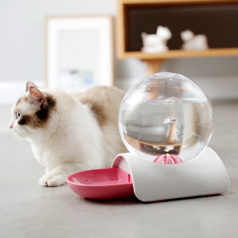 2.8L Fountain Bubble Automatic Cat Water Feeder Drinking Bowl For Pets Water Dispenser - by Famigift