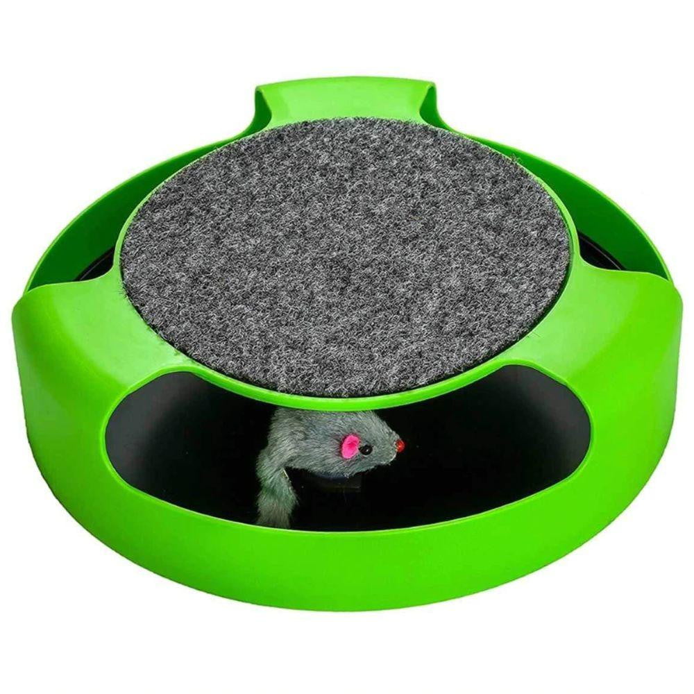 Cat Toy Interactive Cat Toy with Running Mouse and Scratching Pad - by Famigift