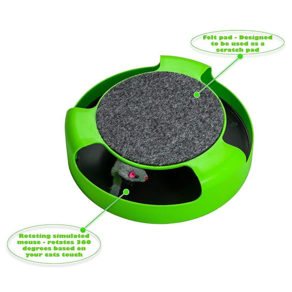 Cat Toy Interactive Cat Toy with Running Mouse and Scratching Pad - by Famigift