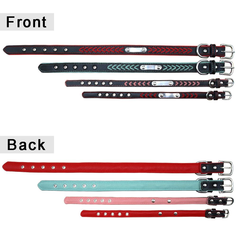 Fami Petcare Personalized Leather Collar - Blue - by Famigift