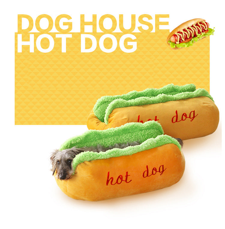 Hot Dog Bed Dog Kennel Mat Warm Soft Bed - by Famigift
