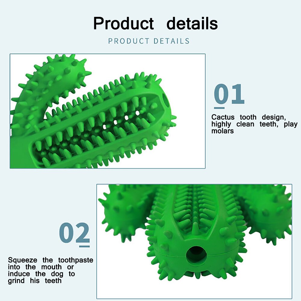 Pet Toothbrush Chew Toy Doggy Brush Stick Soft Rubber dog Teeth Cleaning - by Famigift