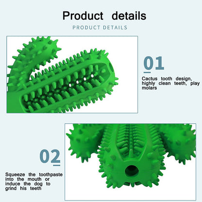 Pet Toothbrush Chew Toy Doggy Brush Stick Soft Rubber dog Teeth Cleaning - by Famigift