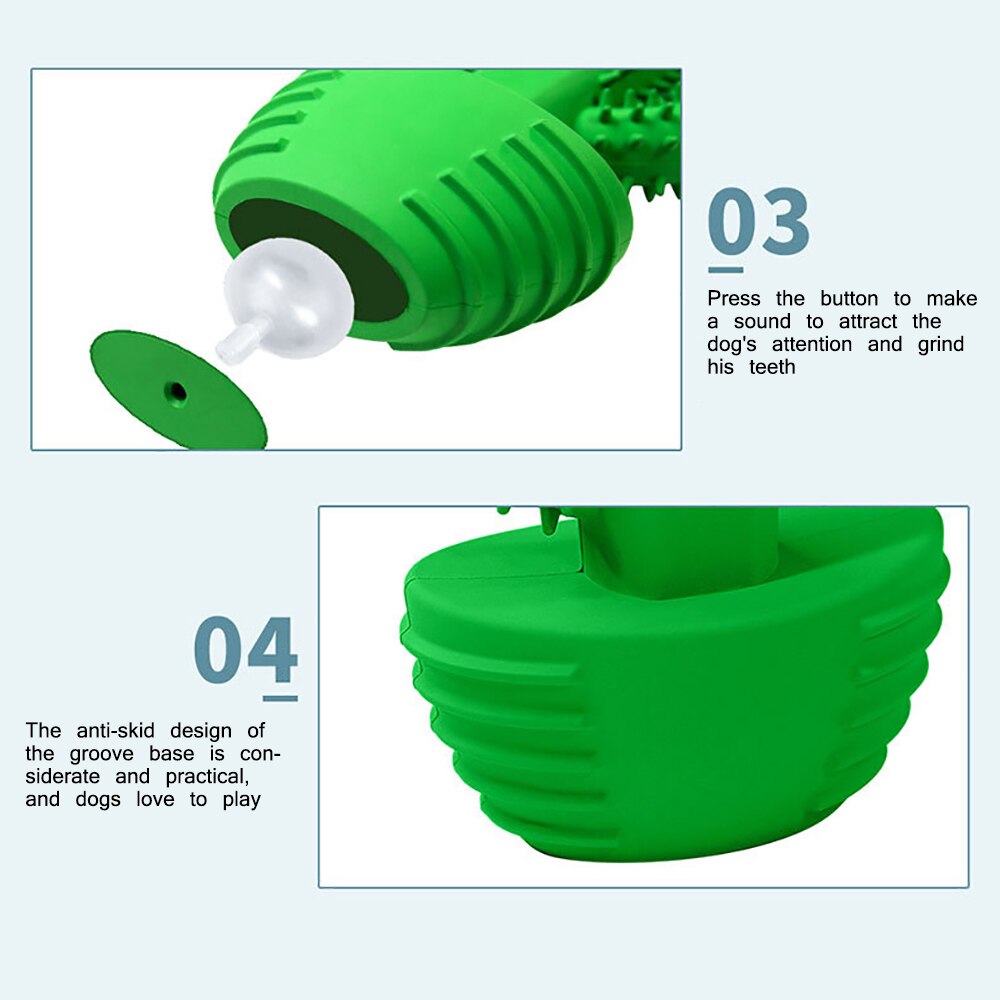 Pet Toothbrush Chew Toy Doggy Brush Stick Soft Rubber dog Teeth Cleaning - by Famigift