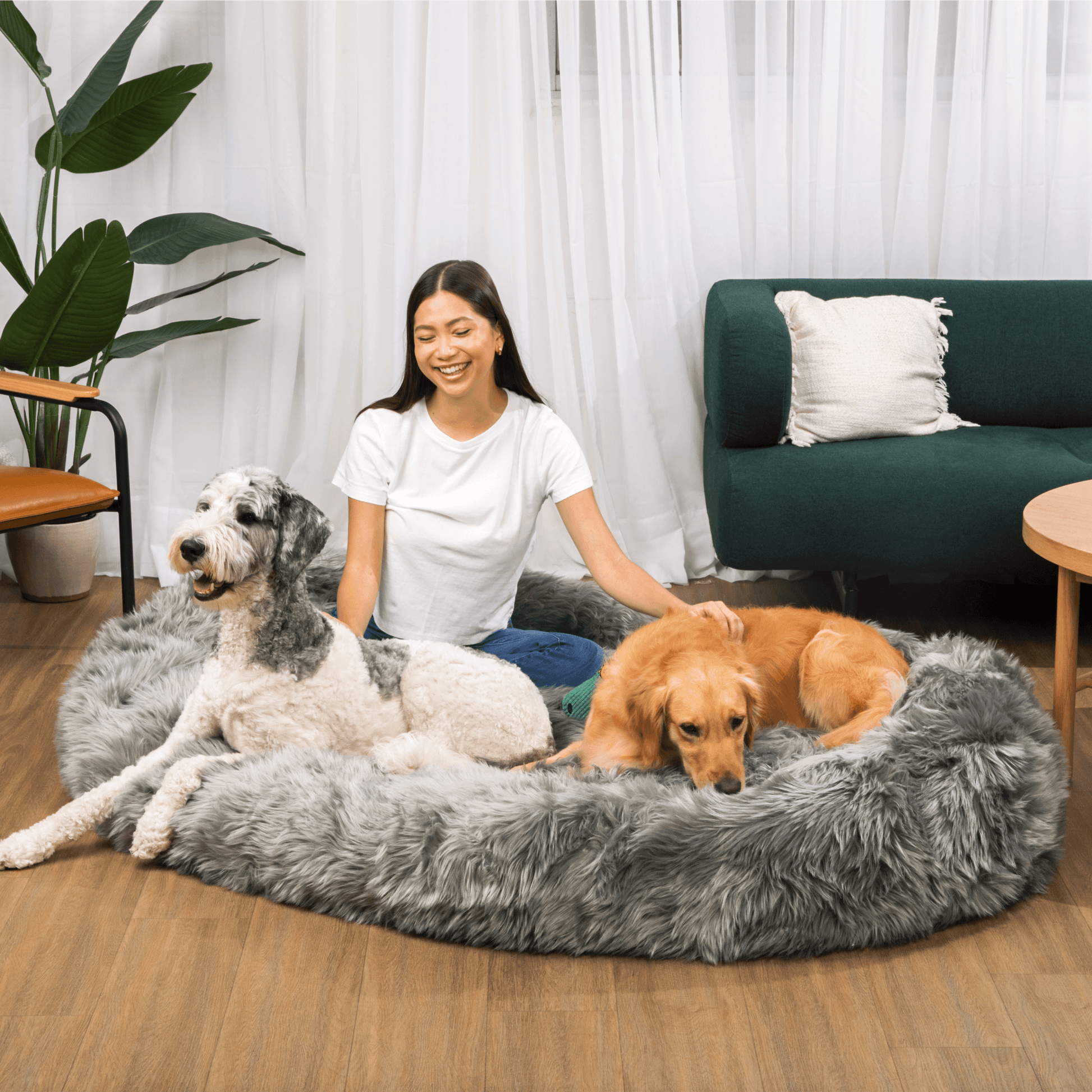 Petcare™ Anti Anxiety Dog Bed - Apricot - by Famigift