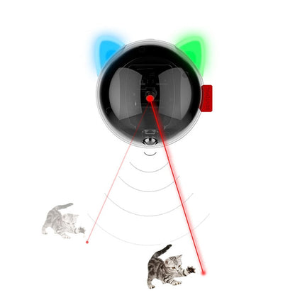 Invigorating Cat Laser Toy Automatic Smart Cat Led Light Interactive Electric Funny Teaser Toy Laser - Black cat laser - by Famigift
