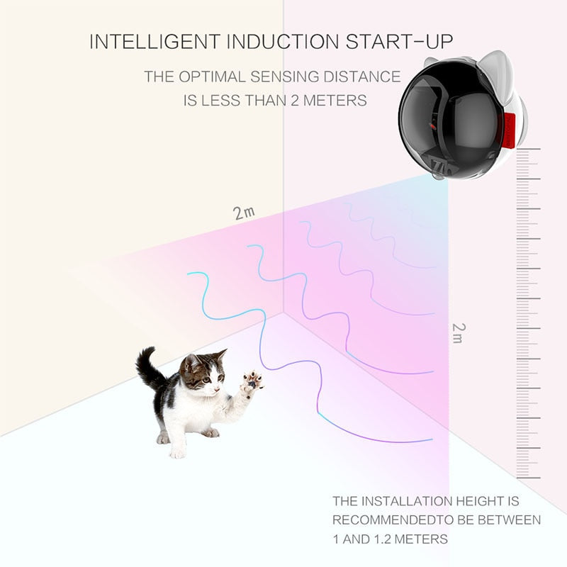 Invigorating Cat Laser Toy Automatic Smart Cat Led Light Interactive Electric Funny Teaser Toy Laser - by Famigift