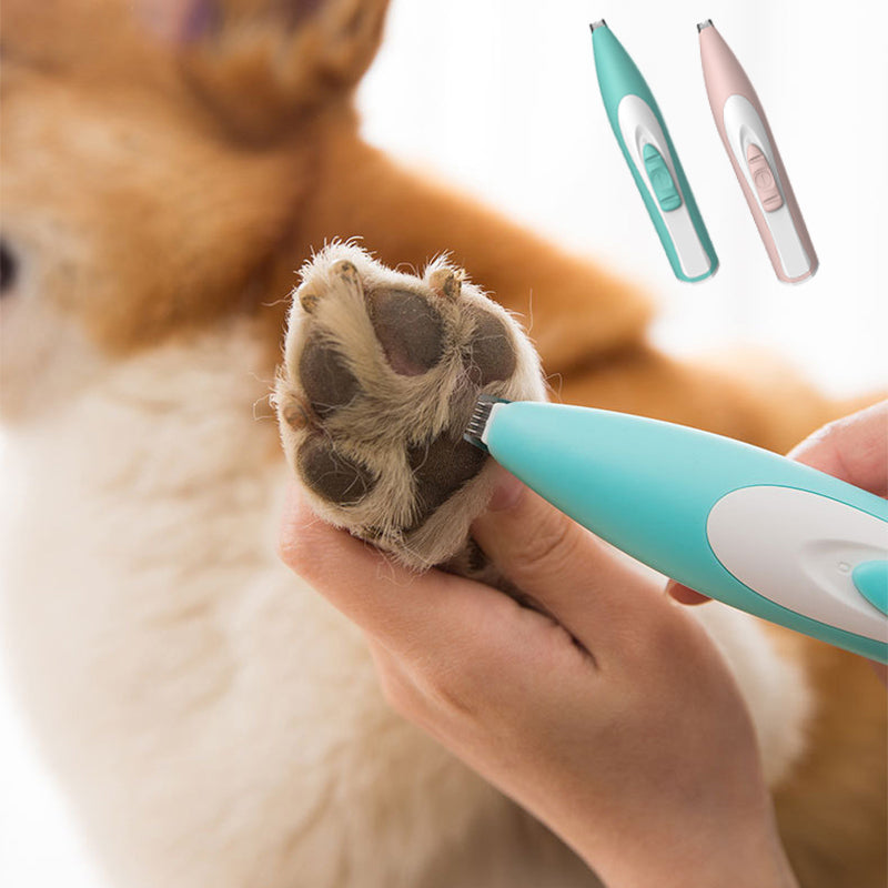 Pet Dog Hair Clipper Dogs Foot Hairs Trimmer Grooming Electrical Hair Clipper - green(charged - by Famigift