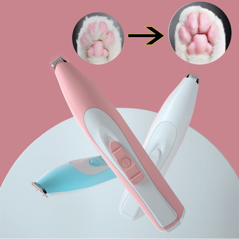Pet Dog Hair Clipper Dogs Foot Hairs Trimmer Grooming Electrical Hair Clipper - pink(charged - by Famigift