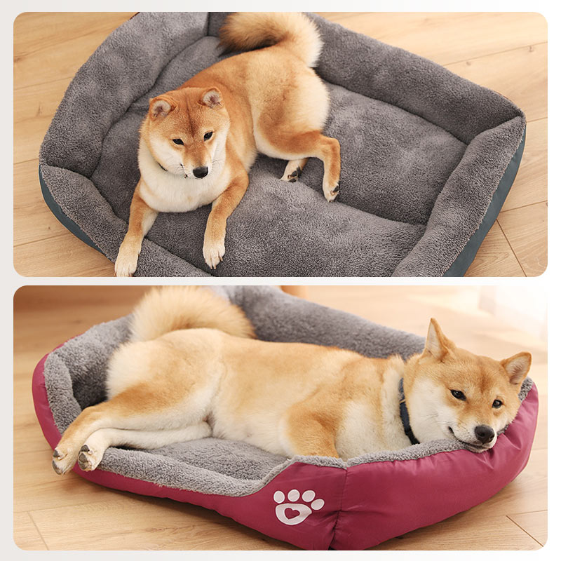 Petcare Soft Fleece Dogs Bed - Orange - by Famigift