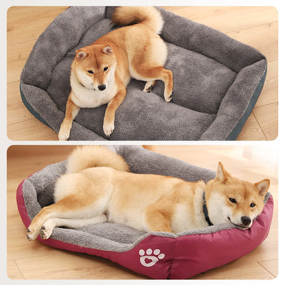 Petcare Soft Fleece Dogs Bed - Orange - by Famigift