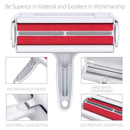 Pet Hair Removel Roller Remover Cleaning Brush Fur Removing Dog Cat Animals Hair Brush - by Famigift