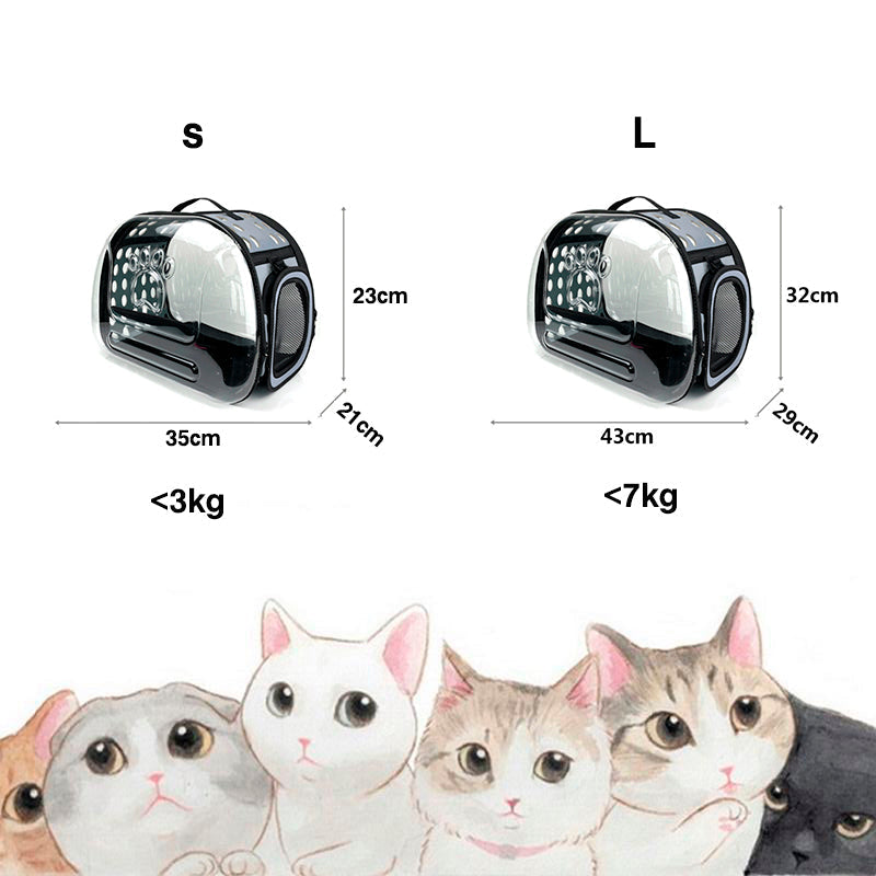 Pet Carrier Transparent Travel Bag - by Famigift