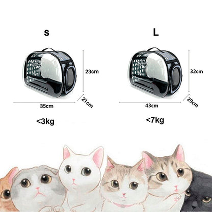 Pet Carrier Transparent Travel Bag - by Famigift