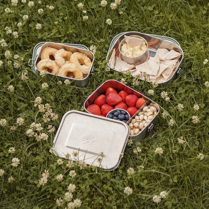 Munchie Box Stack - 3 Pack Stainless Steel Bento Box Set - by Famigift