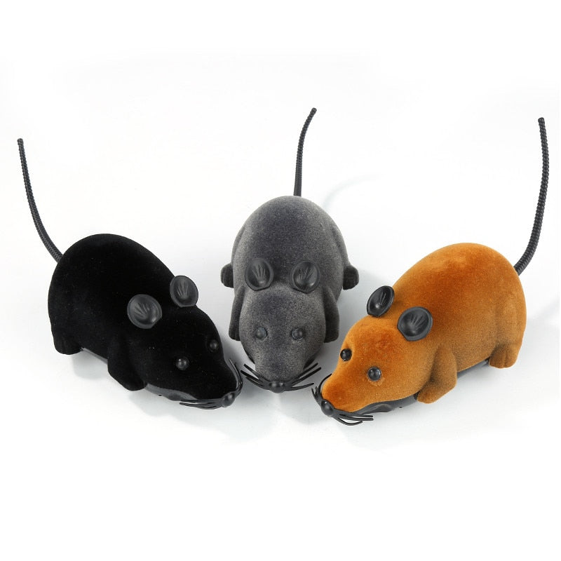 Cat Toys Remote Control Wireless RC Simulation Mouse - Brown - by Famigift