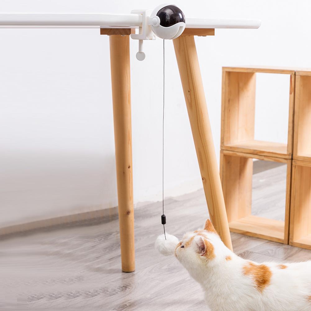 New Electric Cat Toy Funny Cat Teaser Ball Toy Automatic Lifting Spring Rod - by Famigift