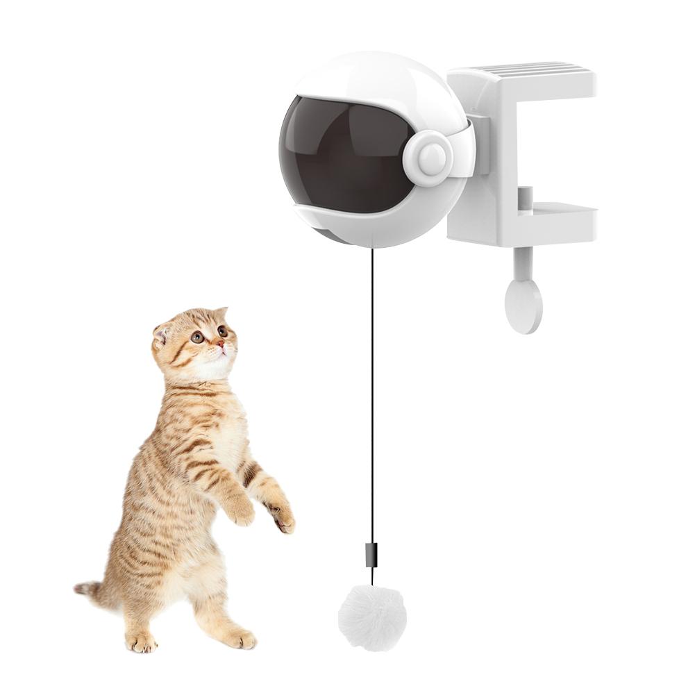 New Electric Cat Toy Funny Cat Teaser Ball Toy Automatic Lifting Spring Rod - by Famigift