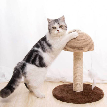 Cat tree tower sisal cat climbing frame furniture scratching post for kitty climber house - Light Grey - by Famigift