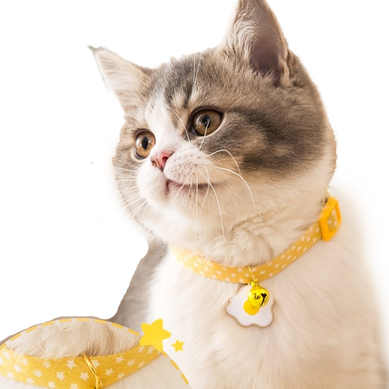 Pet Collar Daisy Cat Neck Jewelry Bell - Average size can be adjusted (17-33cm - by Famigift