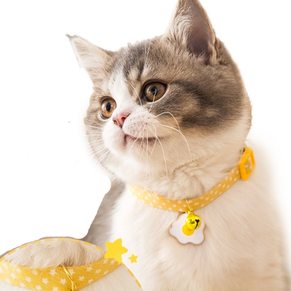 Pet Collar Daisy Cat Neck Jewelry Bell - Average size can be adjusted (17-33cm - by Famigift