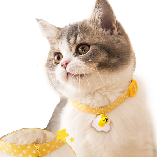 Pet Collar Daisy Cat Neck Jewelry Bell - Average size can be adjusted (17-33cm - by Famigift