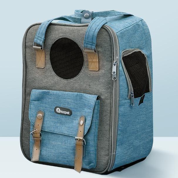 Cat Carrier Bag Portable Canvas Backpack - Green - by Famigift