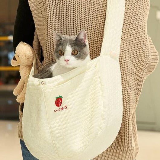 Cat carrier portable one shoulder messenger bag - M-within 3.5kg - by Famigift