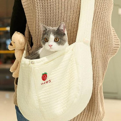 Cat carrier portable one shoulder messenger bag - M-within 3.5kg - by Famigift
