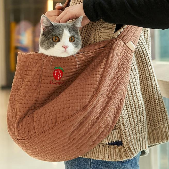 Cat carrier portable one shoulder messenger bag - M-within 3.5kg - by Famigift
