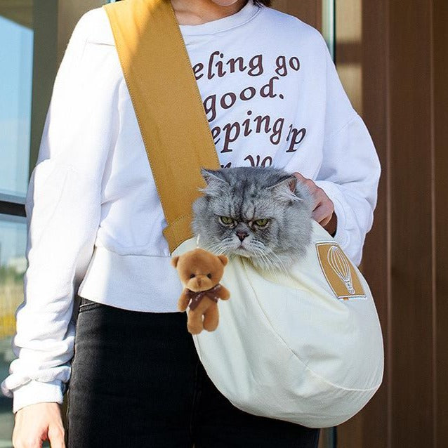 Cat carrier portable one shoulder messenger bag - L-within 6kg - by Famigift
