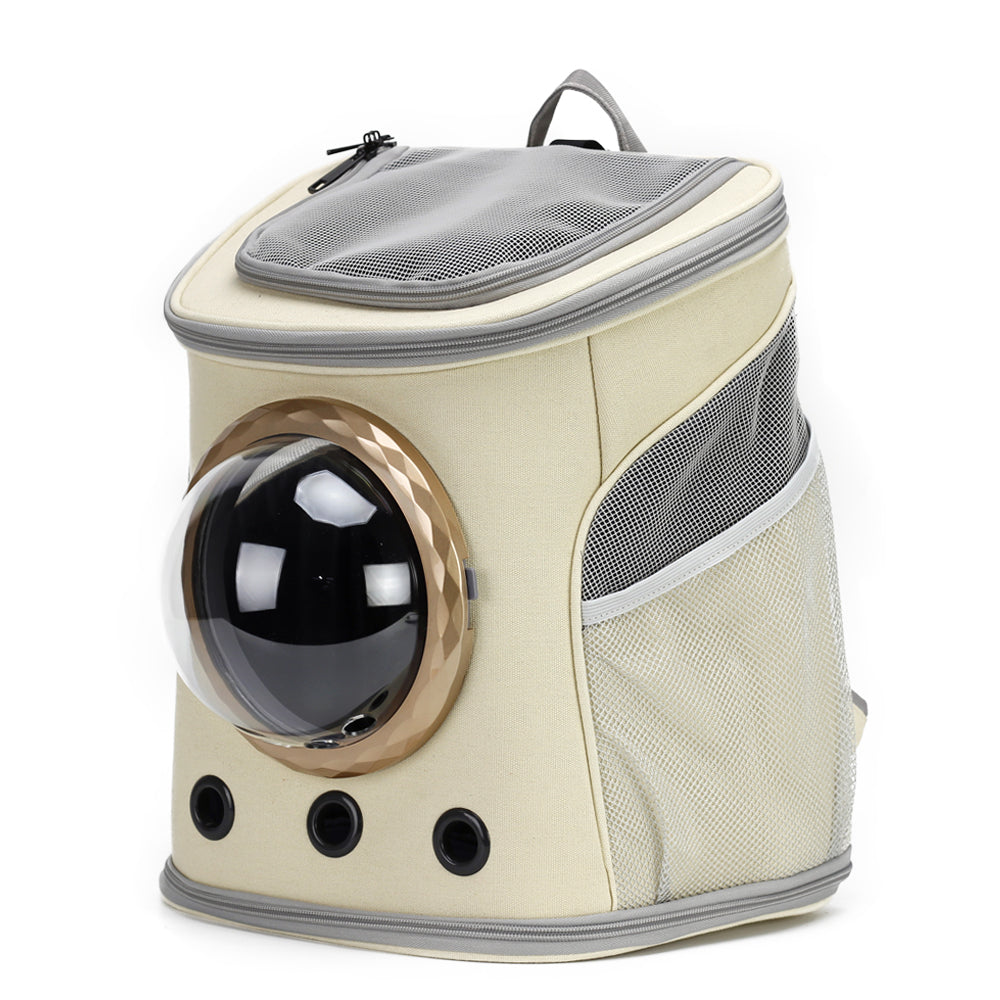 Cat backpack pet cabin travel - cream-coloured - by Famigift