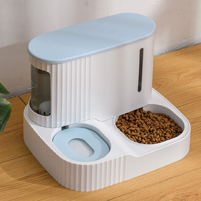 Pet Cat Bowl Feeder Bowls Kitten Automatic Food Drinking Fountain 3L - 2021-3L-blue - by Famigift