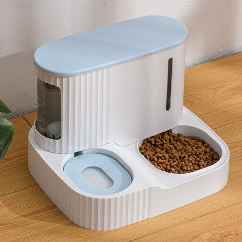 Pet Cat Bowl Feeder Bowls Kitten Automatic Food Drinking Fountain 3L - 2021-3L-blue - by Famigift
