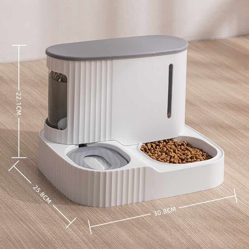Pet Cat Bowl Feeder Bowls Kitten Automatic Food Drinking Fountain 3L - by Famigift