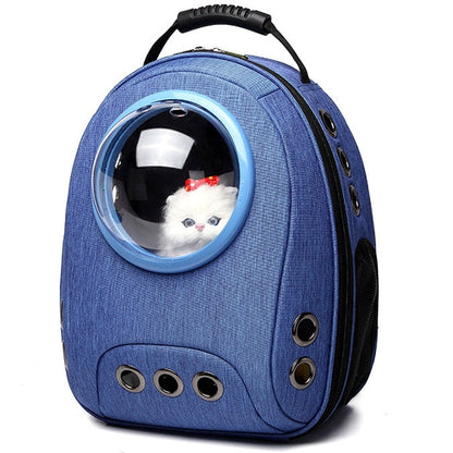 Pet cat carrier bag breathable outdoor pet backpack with bubble portable - 1 - by Famigift