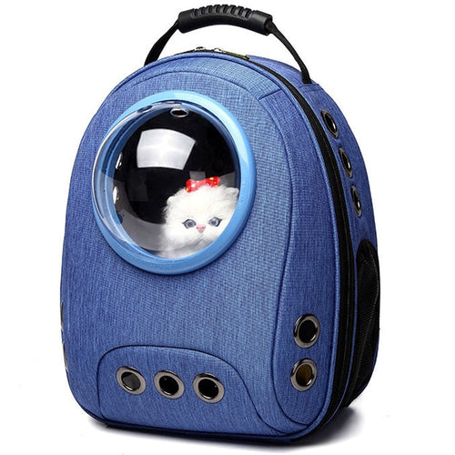 Pet cat carrier bag breathable outdoor pet backpack with bubble portable - 1 - by Famigift