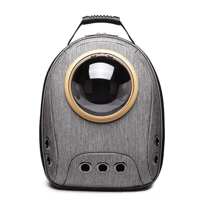Pet cat carrier bag breathable outdoor pet backpack with bubble portable - by Famigift
