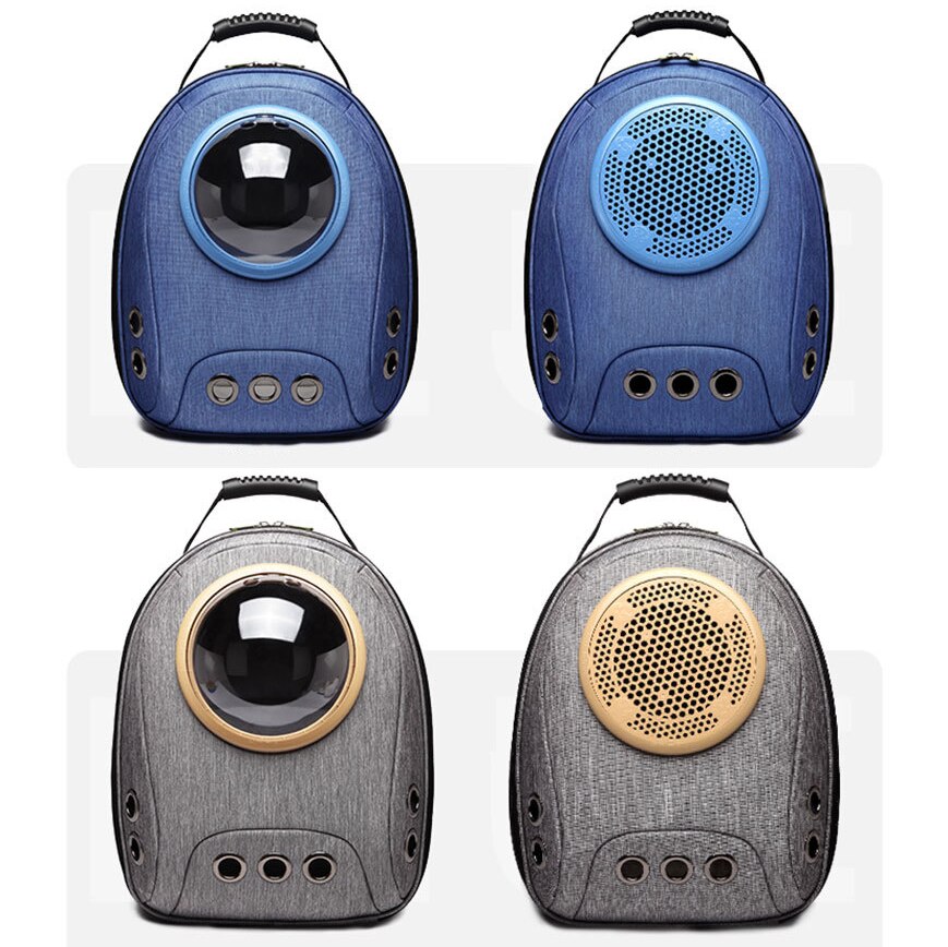 Pet cat carrier bag breathable outdoor pet backpack with bubble portable - by Famigift