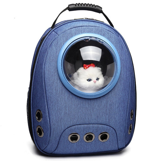 Pet cat carrier bag breathable outdoor pet backpack with bubble portable - 3 - by Famigift