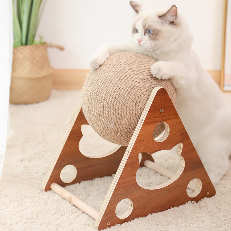 Pet cat tree toys with ball cat scratching post - by Famigift