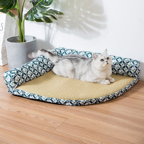 Pet Coolling Mat Summer Breathable Dog Cat Sleeping Bed Cushion - Fan Grids - by Famigift