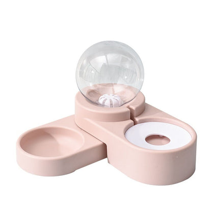 Pet Dog Cat Bowl Fountain Automatic Food Water Feeder Container Dispenser - by Famigift